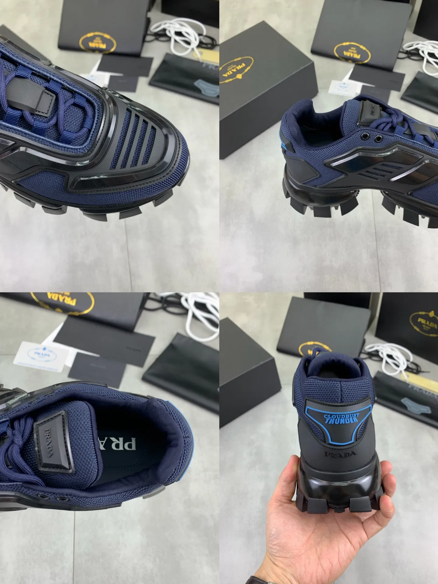 Men's Men's Shoes P660 New Top Version PRADA Prada Dark Punk Martin Rock Tank Mecha Hardcore Fighting Shoes ☑️ A century-old brand, the unique hardcore design has entered the public eye. The tank element is used as the sole design, subverting conventions, breaking the monotony, brightening the overall shape, eye-catching, and achieving a meaningless appearance. With its hard-core styling and metal accessories full of design, it unleashes an unruly punk spirit, interprets a unique and iconic style, and demonstrates the leadership level of its pioneer originator in the field of thick-soled shoes. It is the nirvana darling of major fashion weeks. 📣📣The ultra-light foam outsole solves the problem of bulkiness and is suitable for those who know the difference. ✅Fabric: Original splicing design and production ✅Inner: Original lining➕Cow leather insole. ✅Original foam combination outsole with 8cm heel height and super light weight. ✅Code number: Female 35-39 (40 is customized and non-refundable) Male 39-45 (46 and 47 are customized and non-refundable) Full package at the counter
